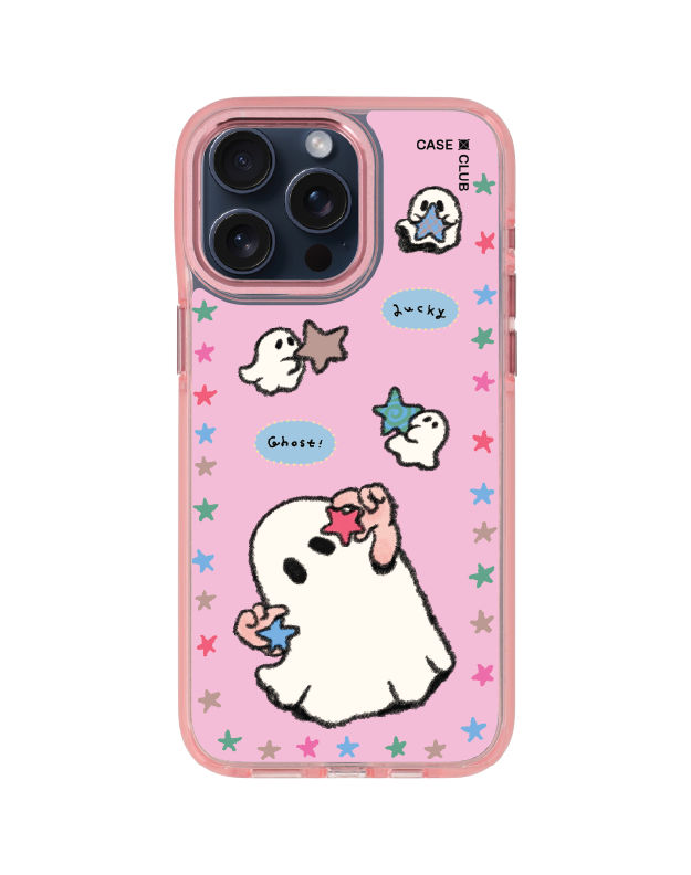 iPhone 15 Pro Max Clear Pink MagSafe Ghost Club ผีโชคดี