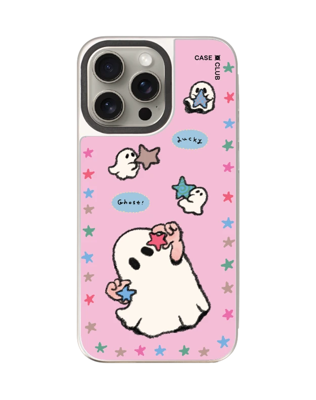 เคสกระจก iphone 15 pro max magsafe ghost club ผีน้อยกับดวงดาว