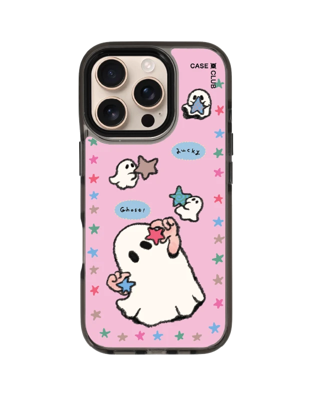 iphone 16 pro clear black magsafe ghost club lucky ghost
