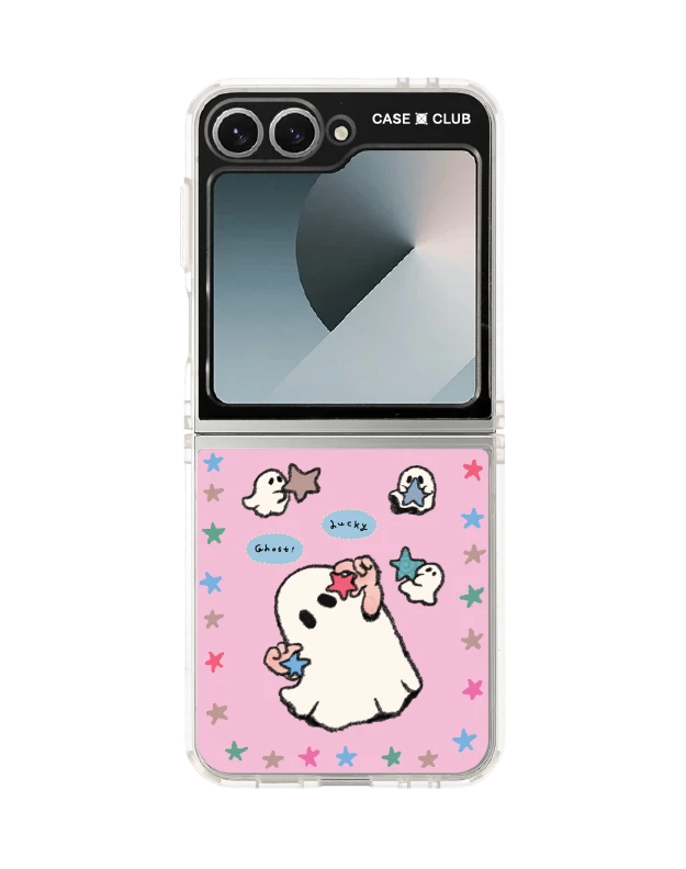เคสใส samsung galaxy z flip 6 ghost club ผีน้อยกับดวงดาว