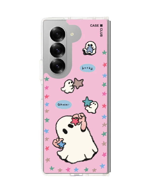 samsung galaxy z fold 6 clear case ghost club lucky ghost