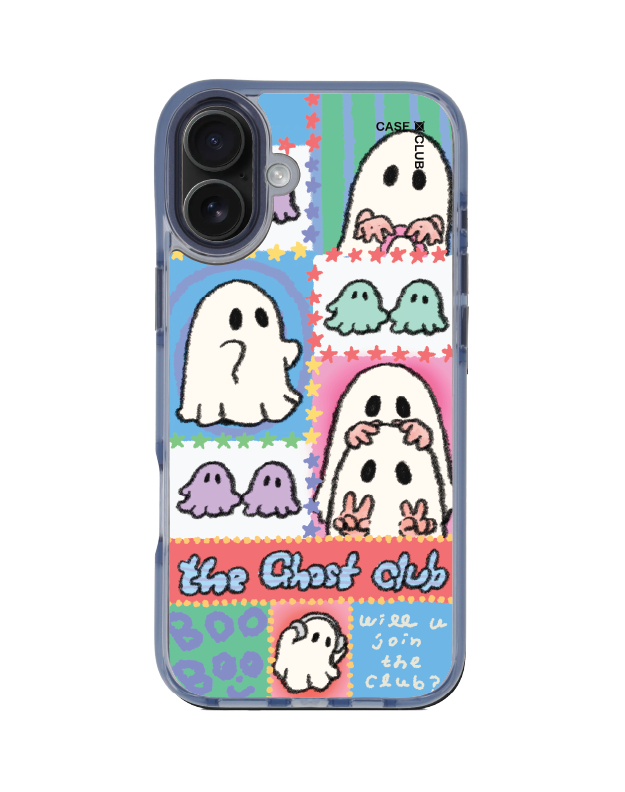 iphone 16 plus clear blue magsafe ghost club mix