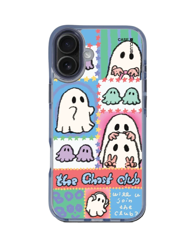 iphone 16 plus clear blue magsafe ghost club ชมรมผีน้อยหรรษา