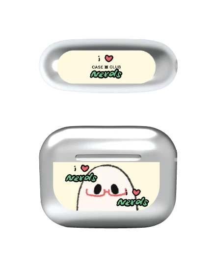 เคสสีเงิน airpods pro 2 ghost club nerds