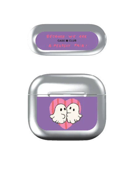 เคสสีเงิน airpods รุ่น 3 ghost club perfect pair
