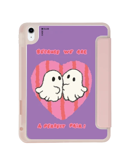 เคสใส ipad gen 10th/11th 2025 สีชมพู ghost club perfect pair