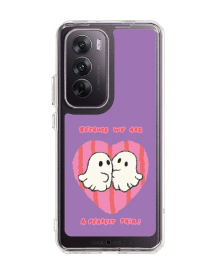 oppo reno 12 clear case ghost club perfect pair