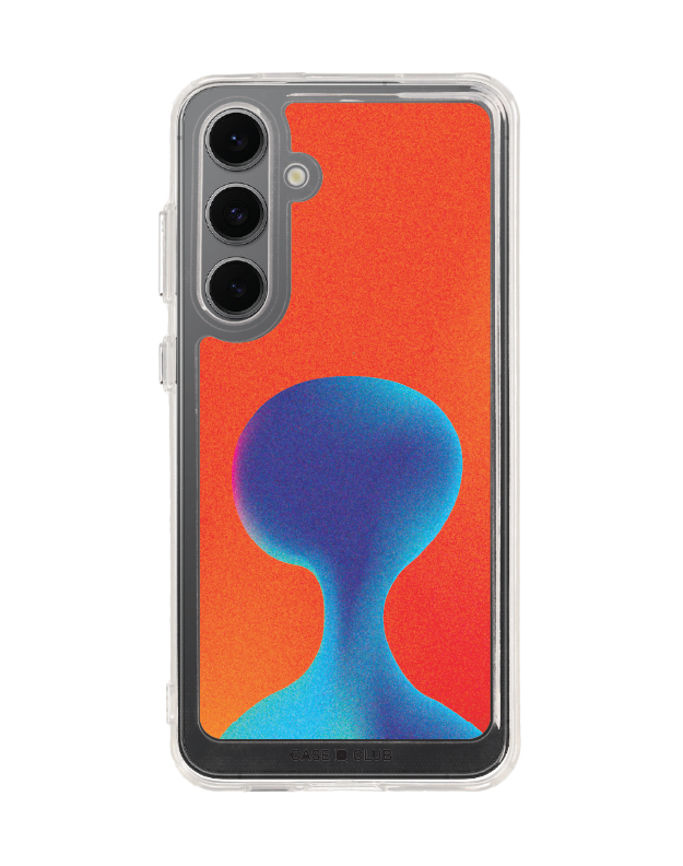 Samsung Galaxy S24 FE Clear Case Gradient Alien Silhouette