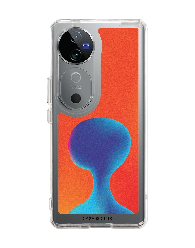 vivo v40 5g clear case gradient alien silhouette