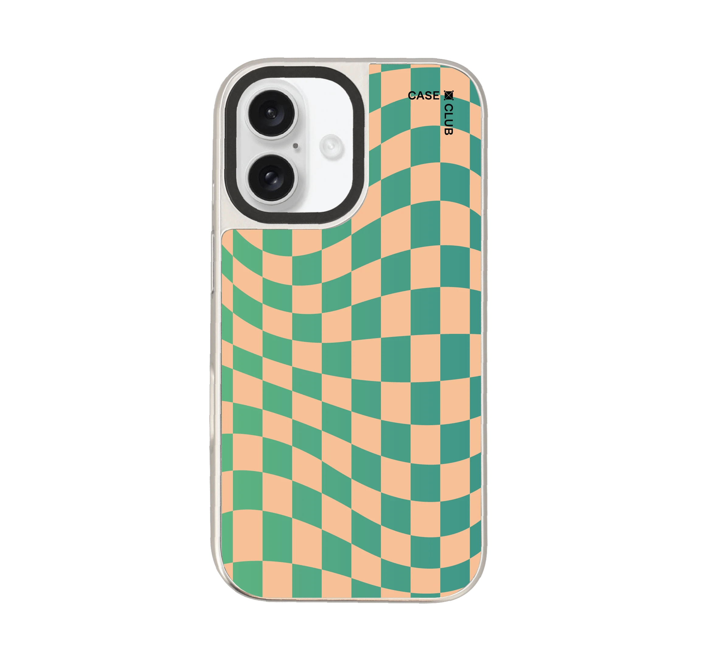 iphone 16 mirror case magsafe green gradient grid