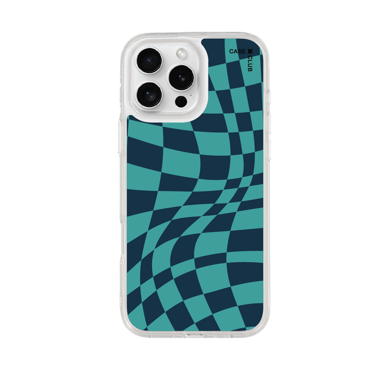 เคสใส iPhone 16 Pro Max กริดลวงตาเขียว
