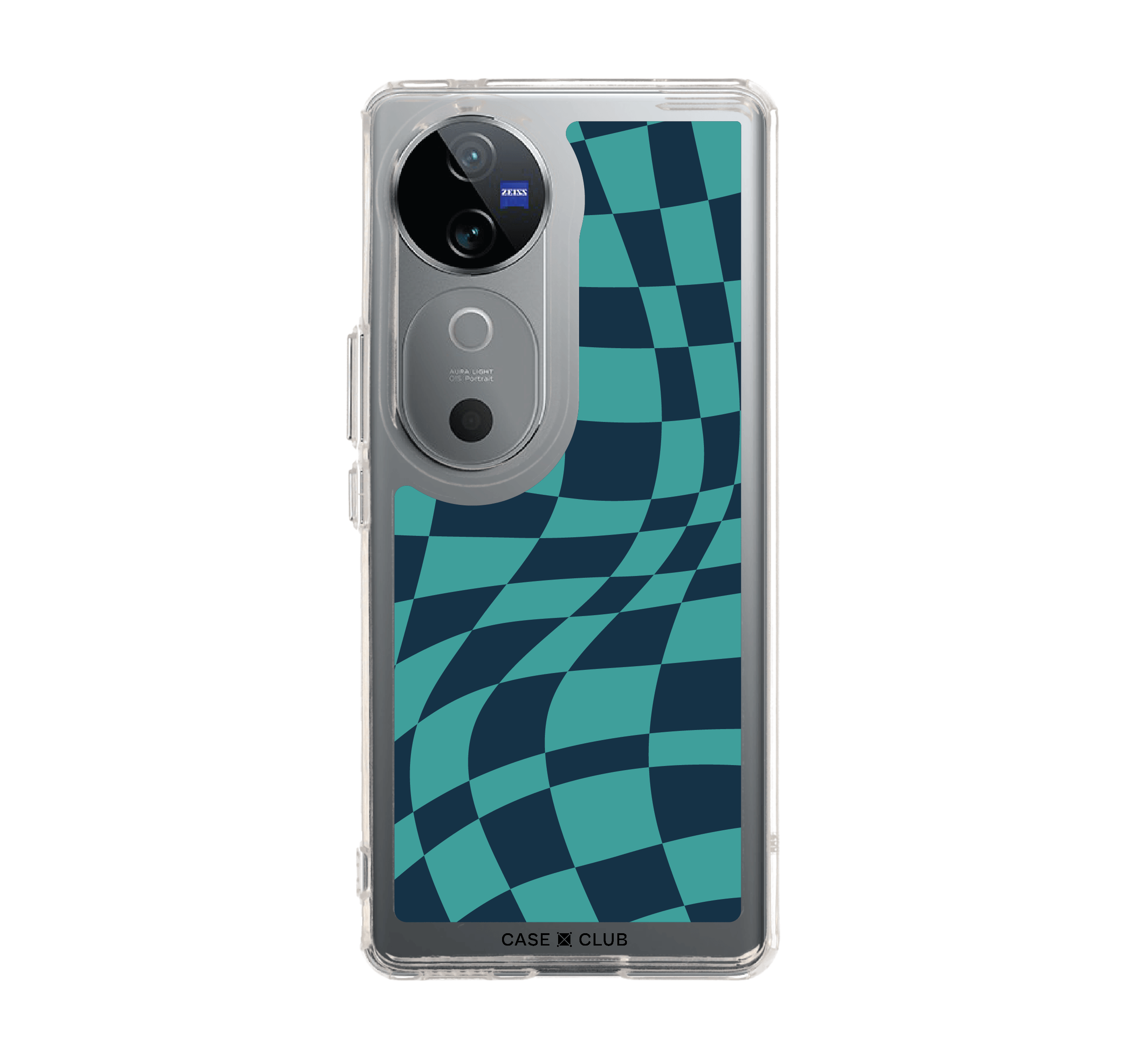 เคสใส vivo v40 5g กริดลวงตาเขียว