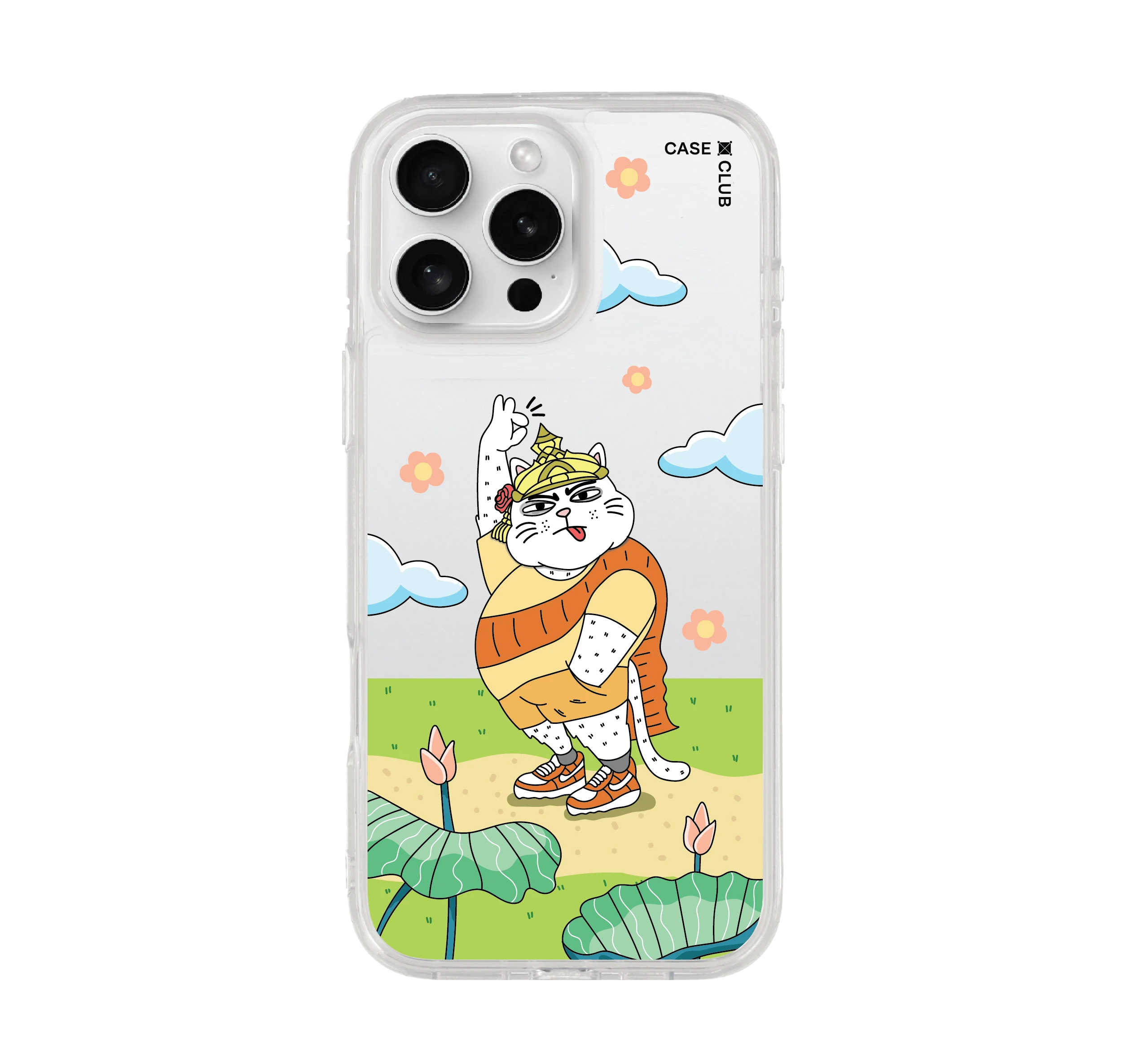 iphone 16 pro max clear case guardian angel cat