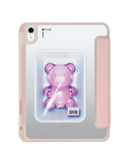 เคสใส ipad gen 10th/11th 2025 สีชมพู หมีเยลลี่แพ็กสูญญากาศ