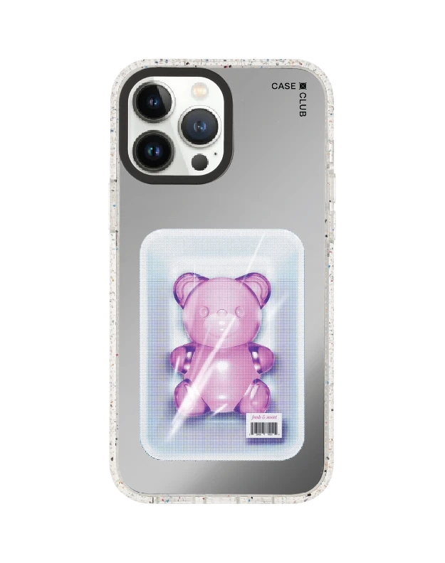 เคสกระจกใส iphone 13 pro max clear mirror magsafe หมีเยลลี่แพ็กสูญญากาศ