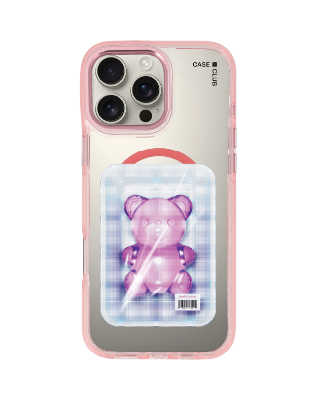 iPhone 16 Pro Max Clear Pink MagSafe เยลลี่แบร์