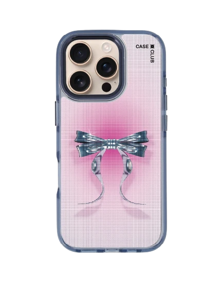 iphone 16 pro clear blue magsafe halftone ribbon