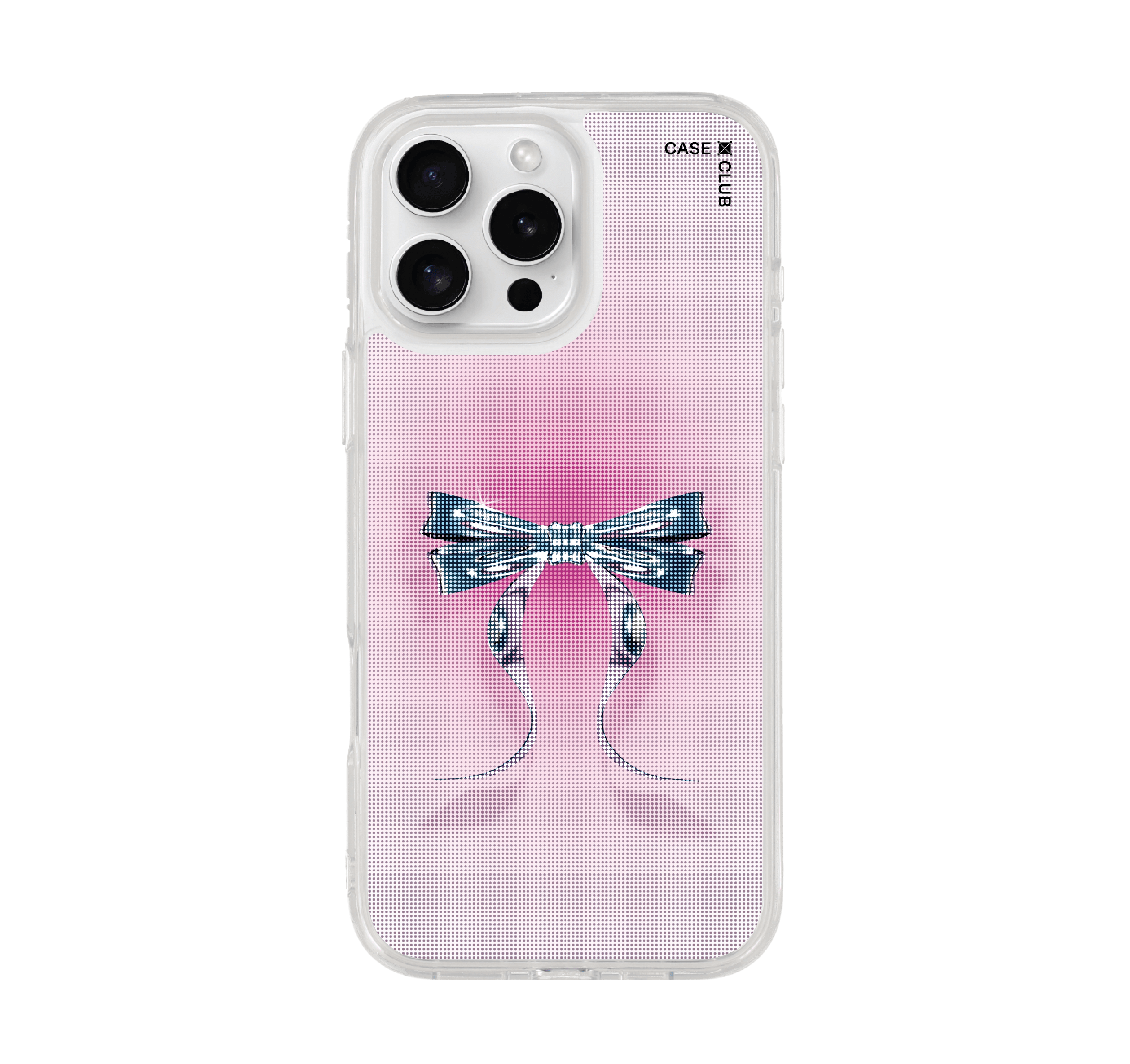iphone 16 pro max clear case halftone ribbon