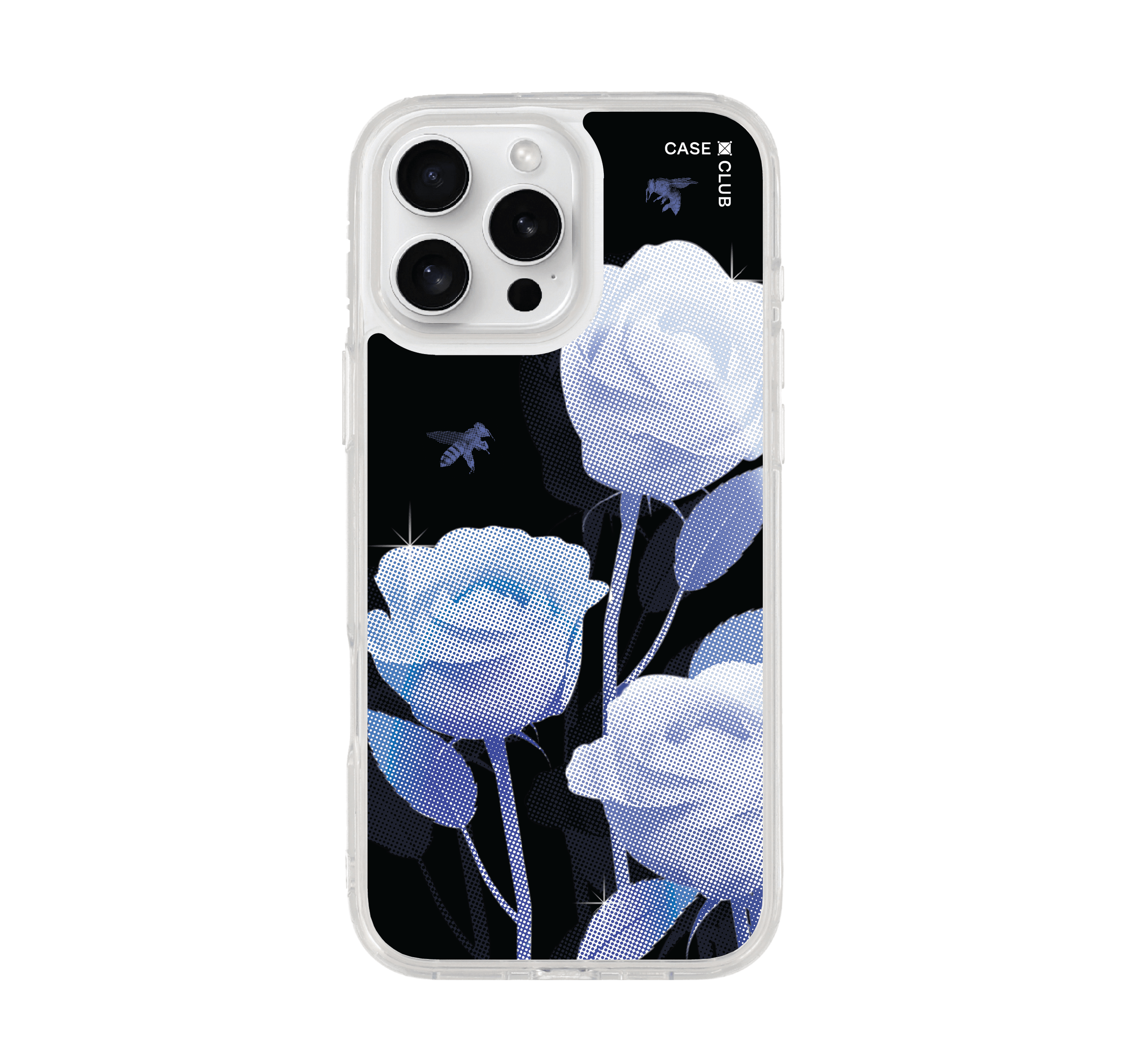 เคสใส iphone 16 pro max magsafe กุหลาบฮาล์ฟโทน