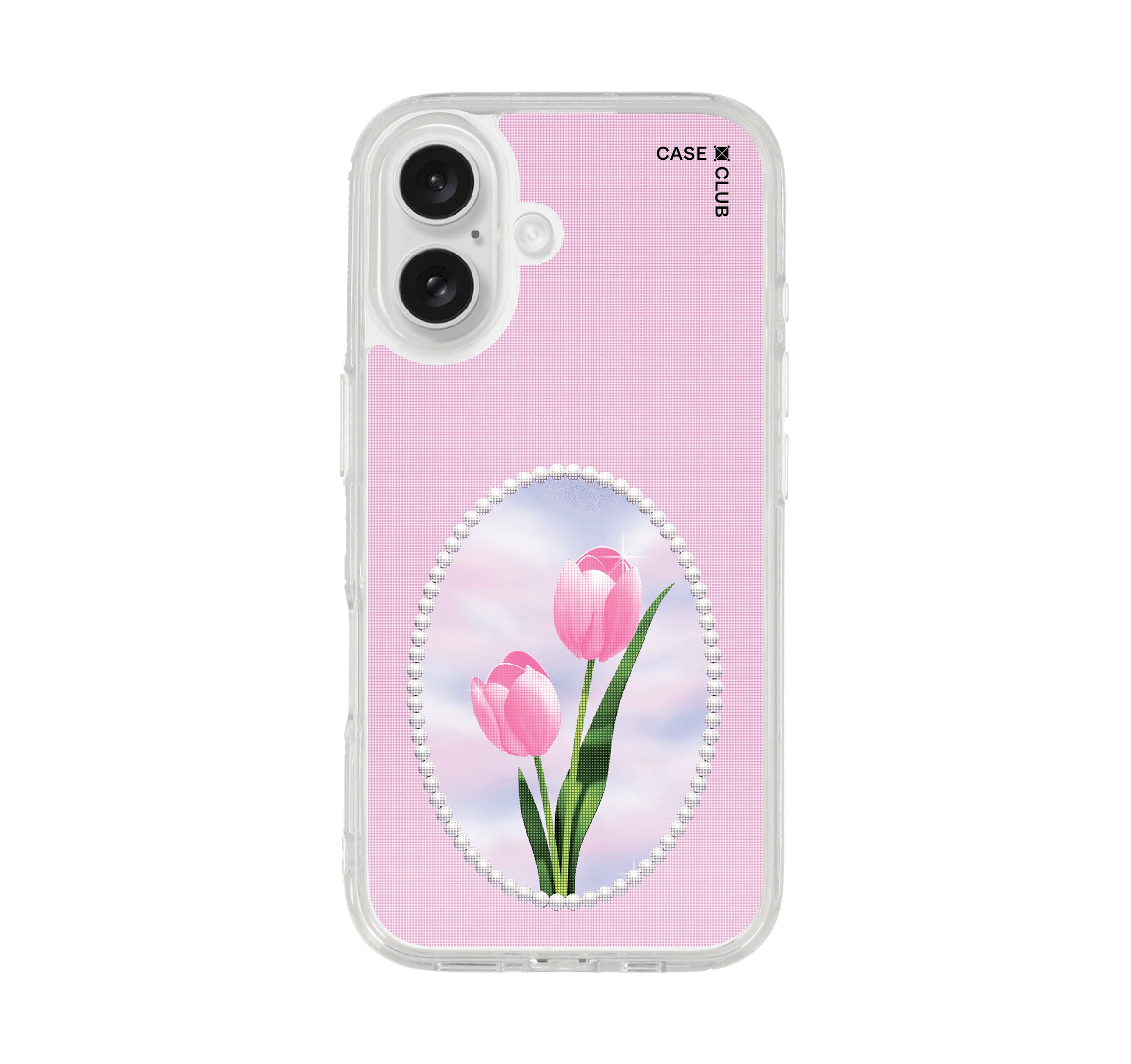 เคสใส iphone 16 กรอบรูปดอกทิวลิป