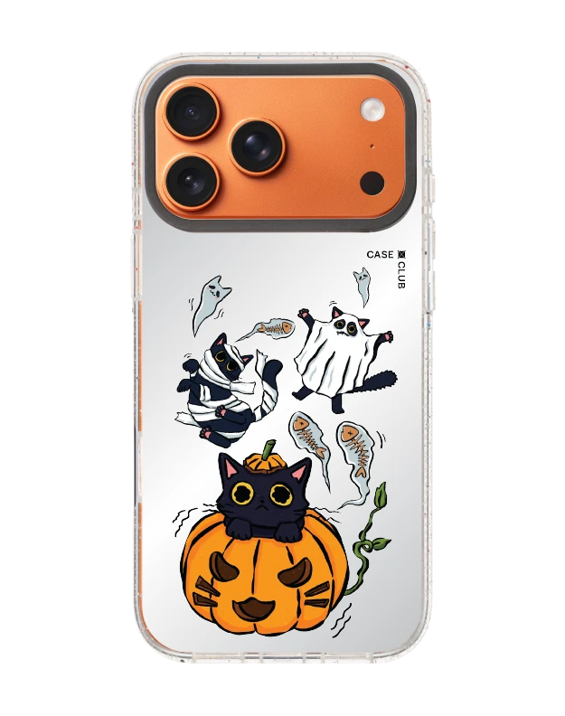 iphone 17 pro max clear mirror magsafe halloween cat