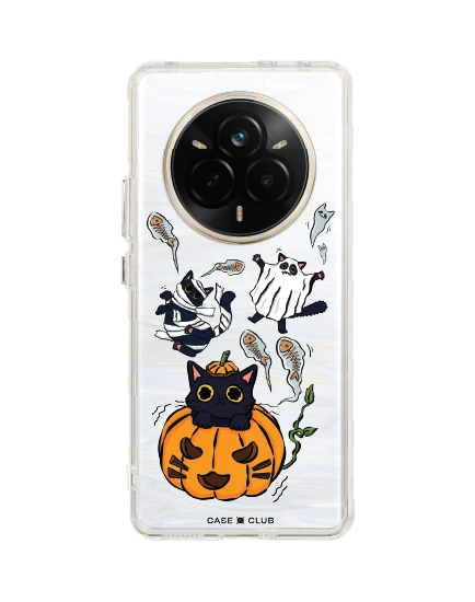 realme 14 pro clear halloween cat