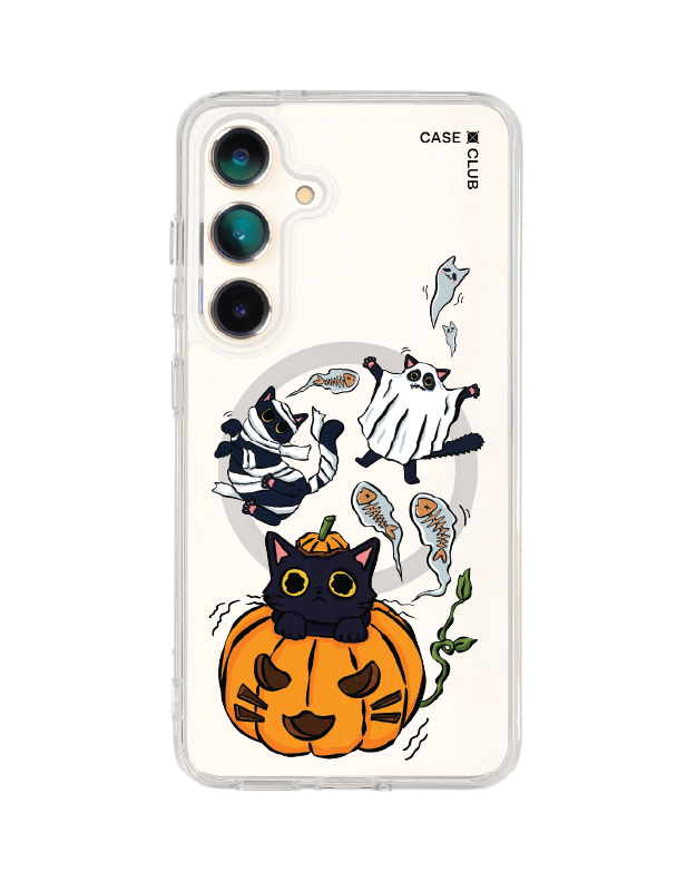 เคสใส samsung galaxy s25 magsafe แมวฮาโลวีน