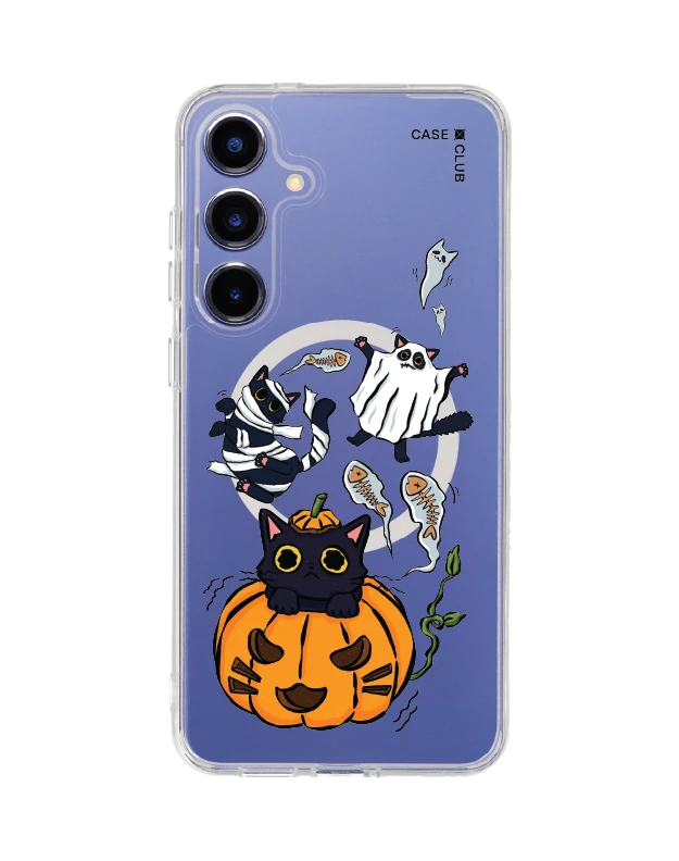 samsung galaxy s25 plus clear magsafe halloween cat