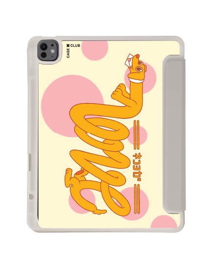 iPad Air6/7 13" 2025 (M2/M3) Clear Grey Happy Hotdoggo