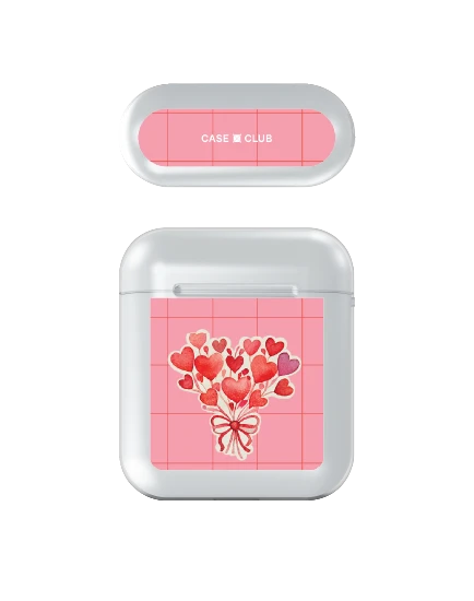 เคสใส airpods รุ่น 1/2 ช่อดอกไม้รูปหัวใจ