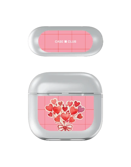 เคสใส airpods 4 ช่อดอกไม้รูปหัวใจ