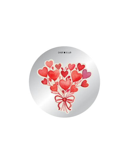 ป็อปกริปกระจก ช่อดอกไม้รูปหัวใจ