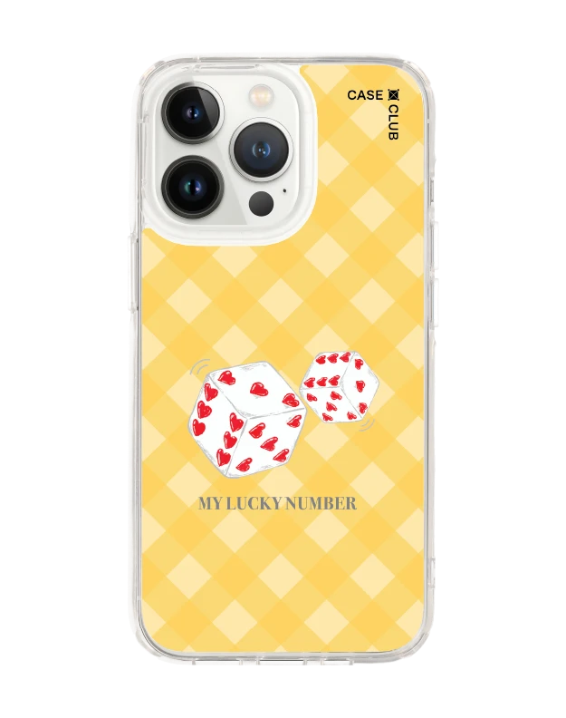 iphone 13 pro clear case heart dice