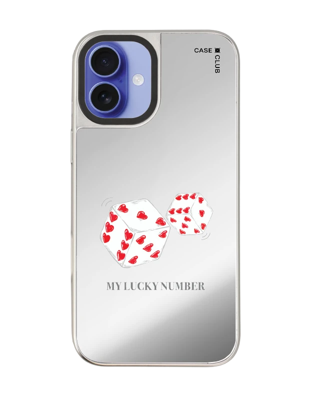 iphone 16 plus mirror case magsafe heart dice