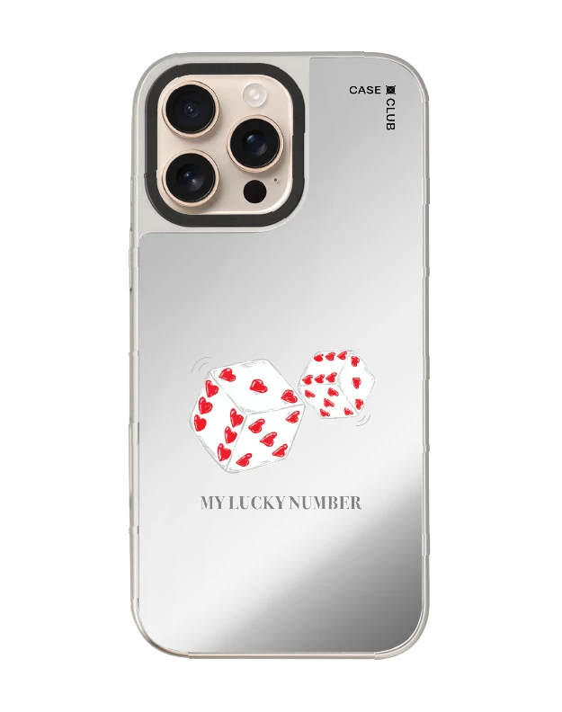 iphone 16 pro max mirror case magsafe heart dice