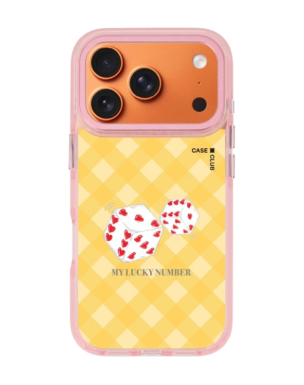 iphone 17 pro clear pink magsafe heart dice