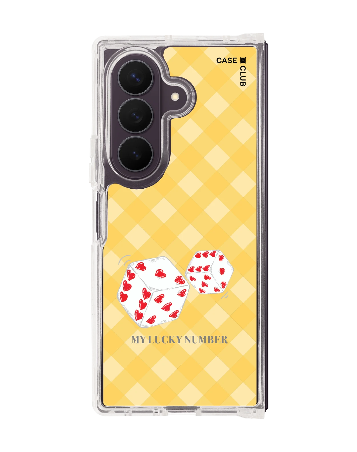 เคสใส samsung galaxy z fold 8 ultra magsafe ลูกเต๋าหัวใจ