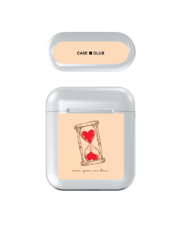 เคสใส airpods รุ่น 1/2 นาฬิกาทรายหัวใจ