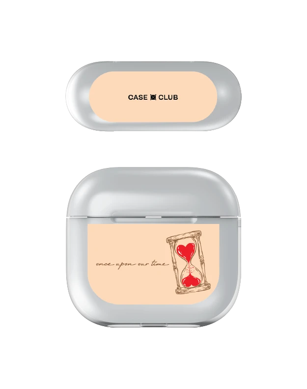 เคสใส airpods 4 นาฬิกาทรายหัวใจ