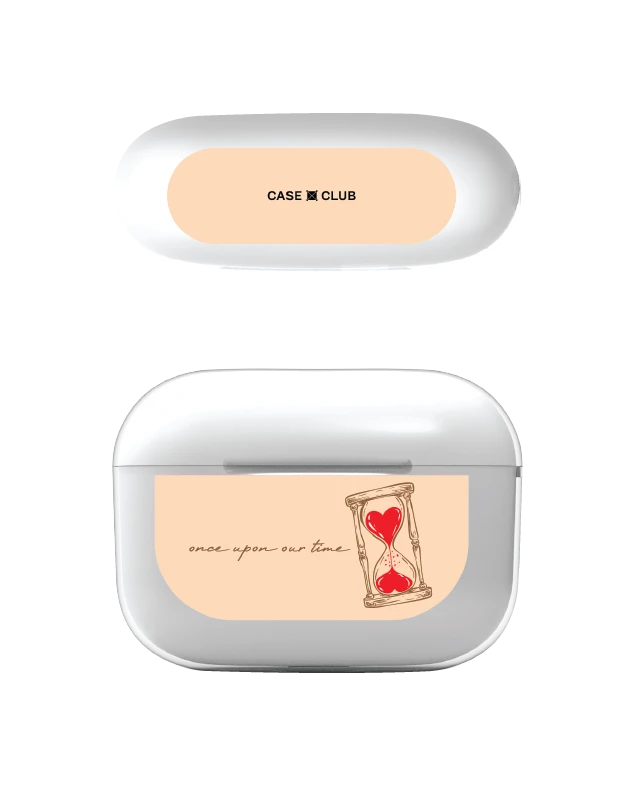 เคสใส airpods pro 2 นาฬิกาทรายหัวใจ