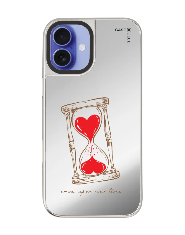 iphone 16 plus mirror case magsafe heart hourglass