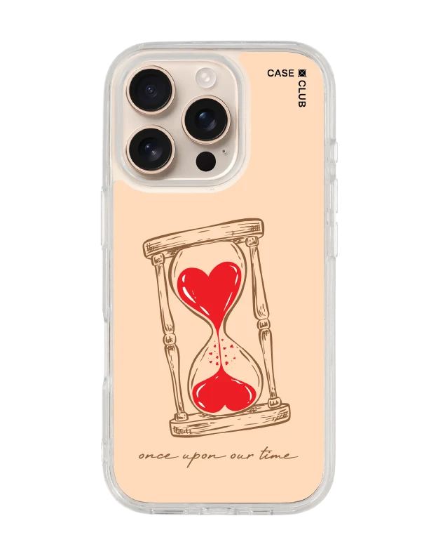 เคสใส iphone 16 pro magsafe นาฬิกาทรายหัวใจ