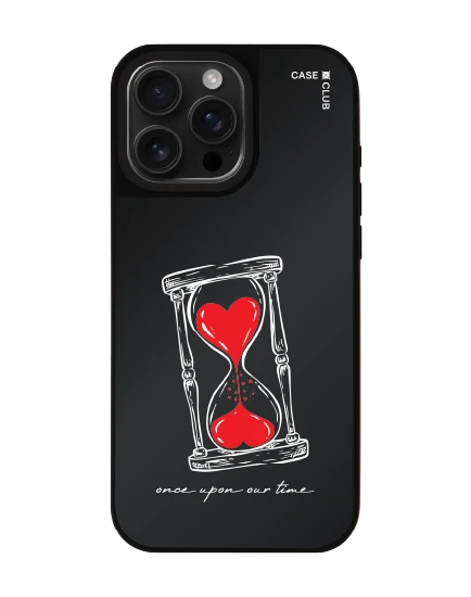iphone 16 pro max matte black mirror magsafe heart hourglass