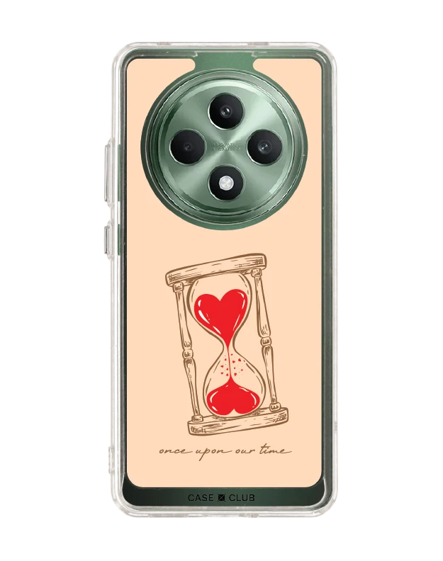 oppo reno 12f clear case heart hourglass