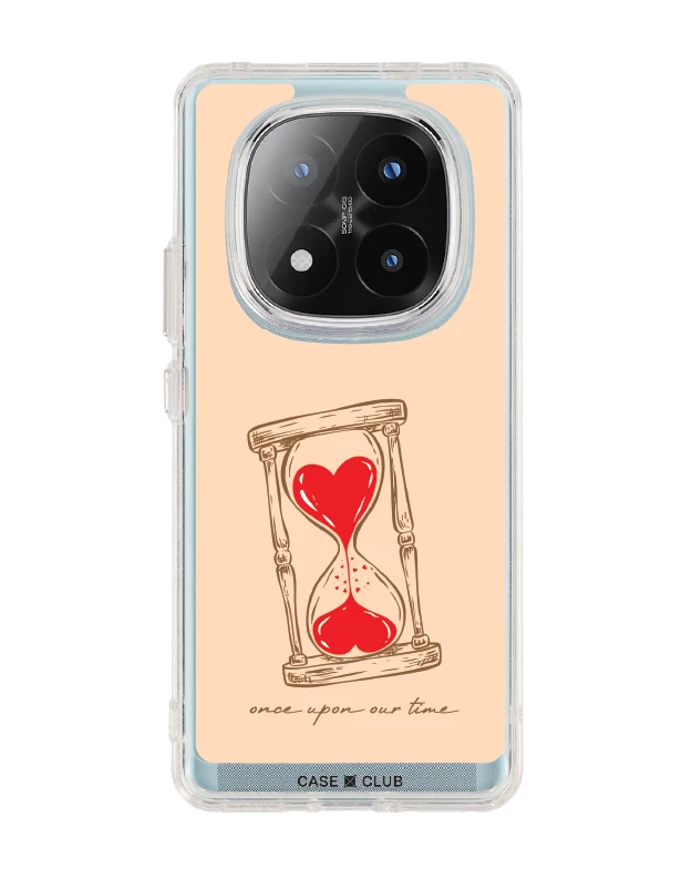 redmi note 14 pro plus clear case heart hourglass