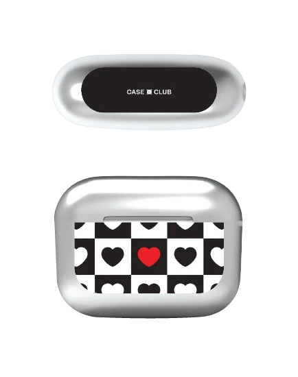 airpods pro 3 silver case heart parade