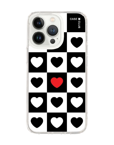 iphone 13 pro clear case heart parade