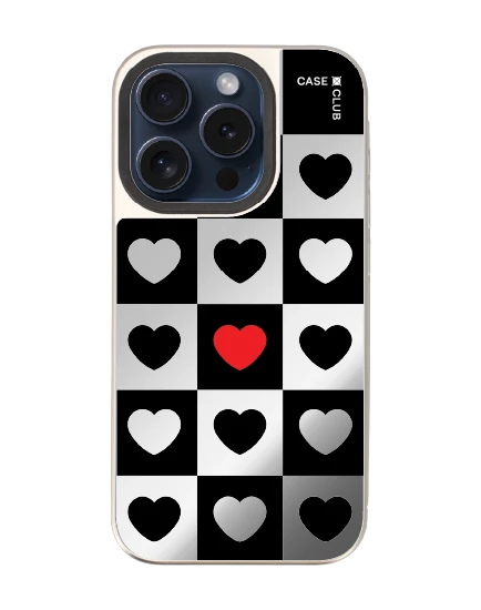 เคสกระจก iphone 15 pro magsafe พาเหรดรูปหัวใจ