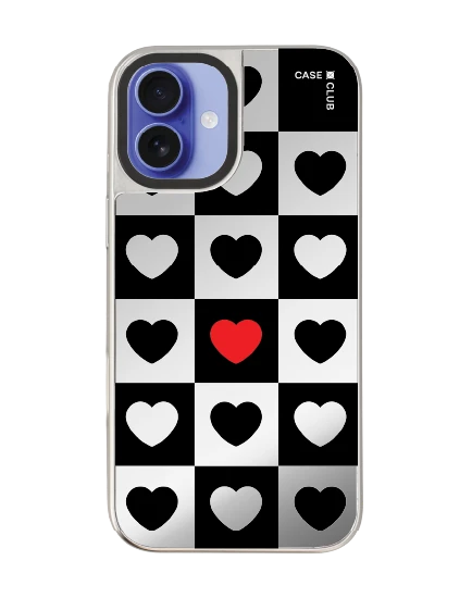 iphone 16 plus mirror case magsafe heart parade
