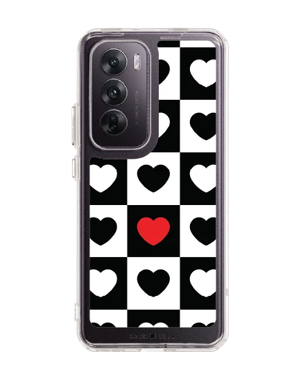 oppo reno 12 clear case heart parade